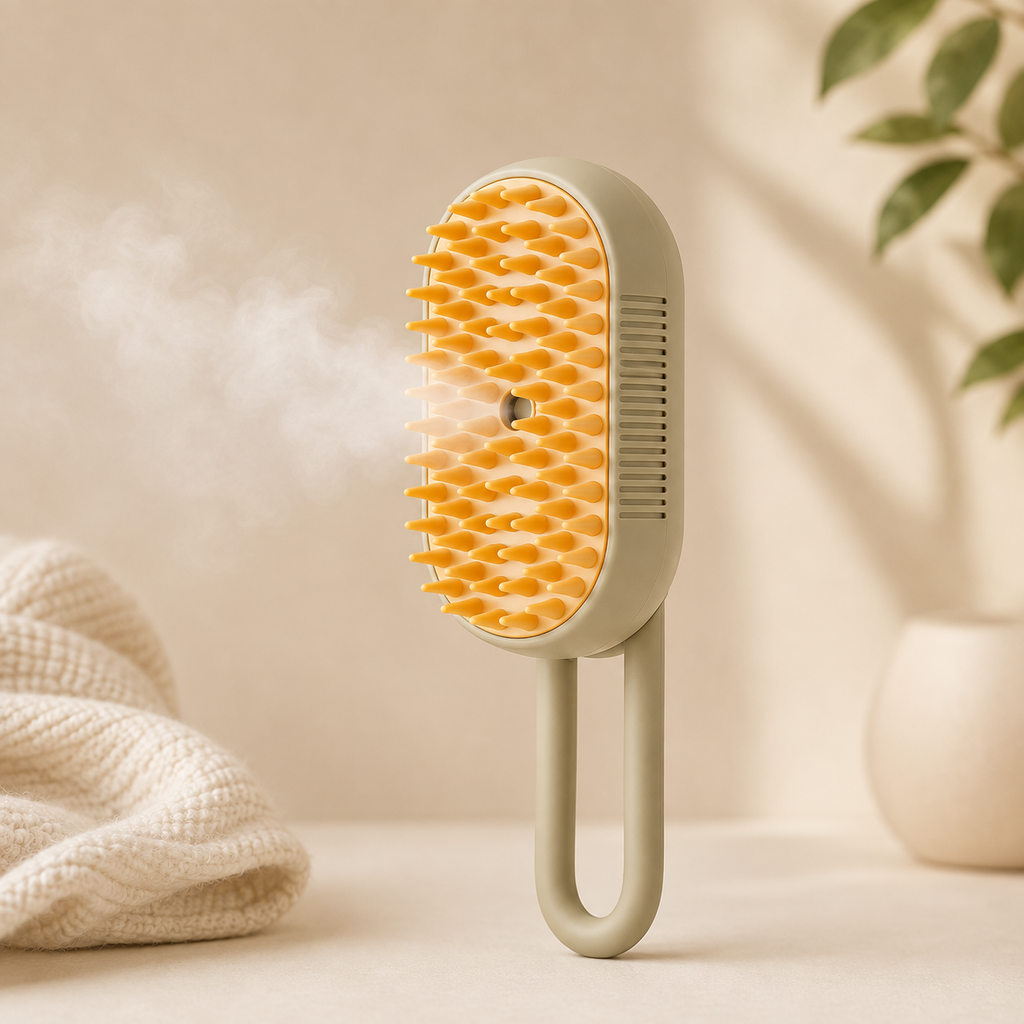 Steam Spray Pet Grooming Brush