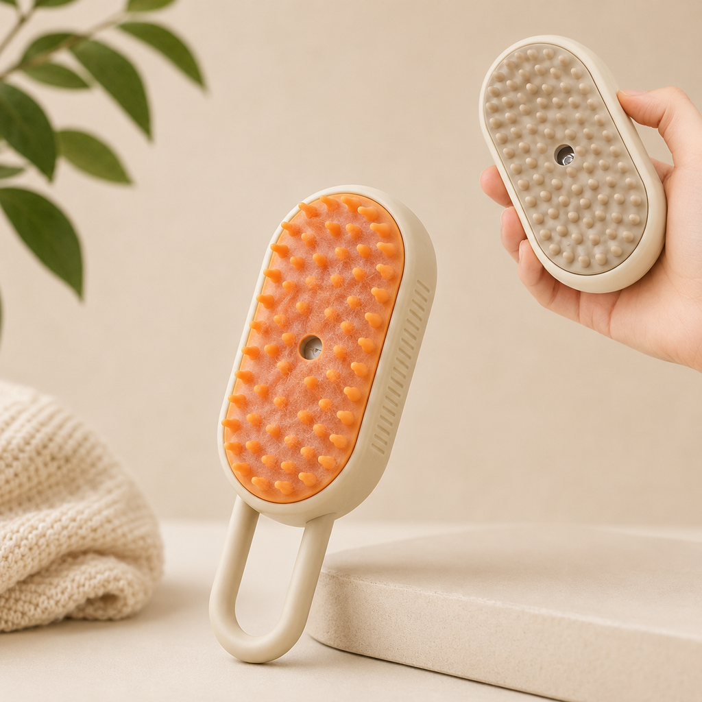 Steam Spray Pet Grooming Brush