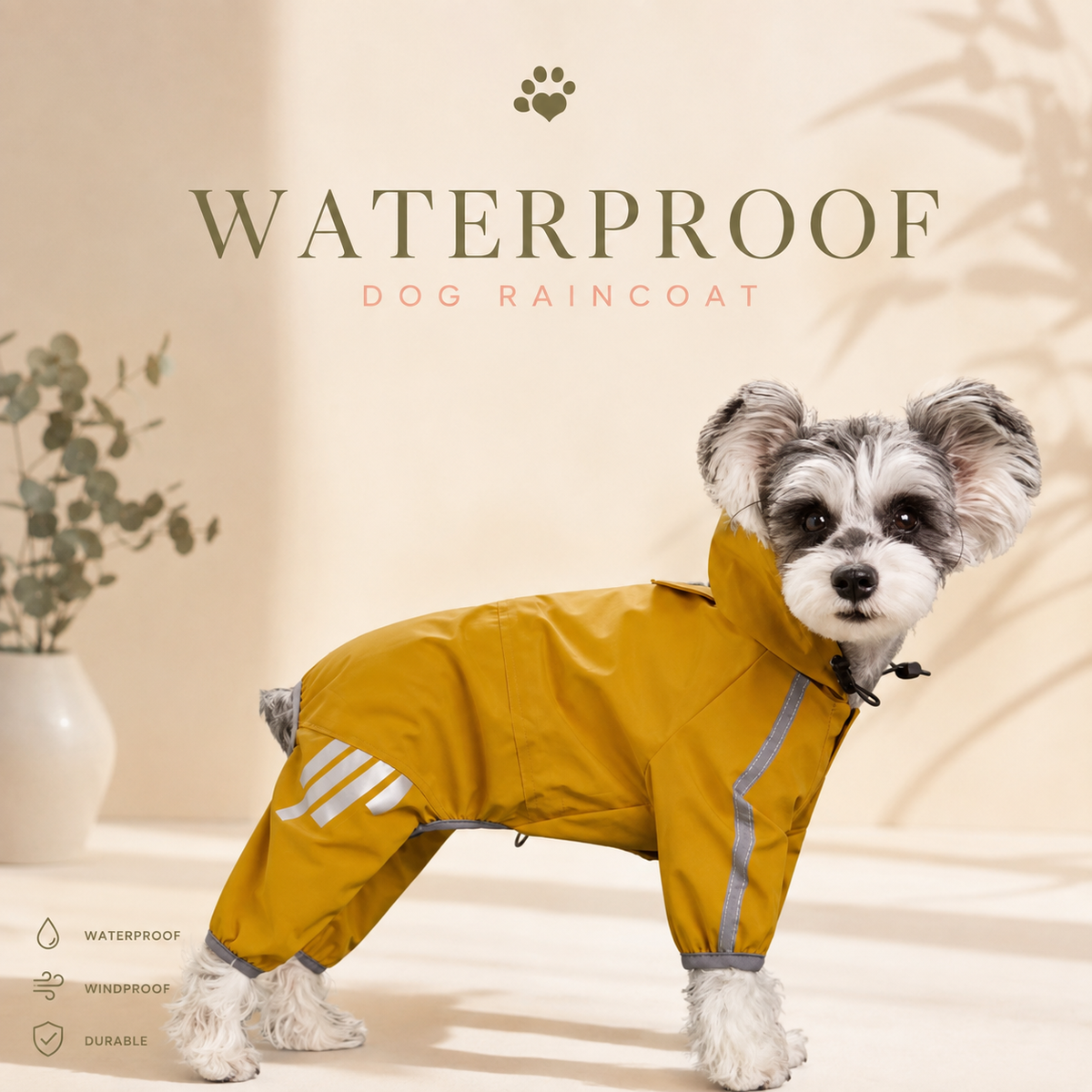 Waterproof Reflective Dog Raincoat