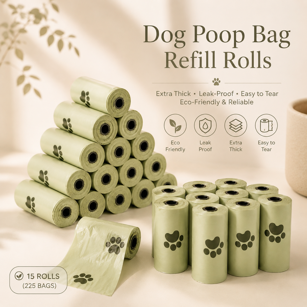 Dog Poop Bag Refill Rolls
