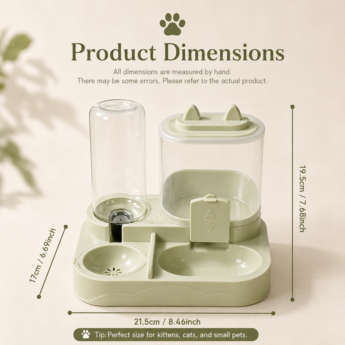 2-in-1 Pet Feeder&Water Dispenser