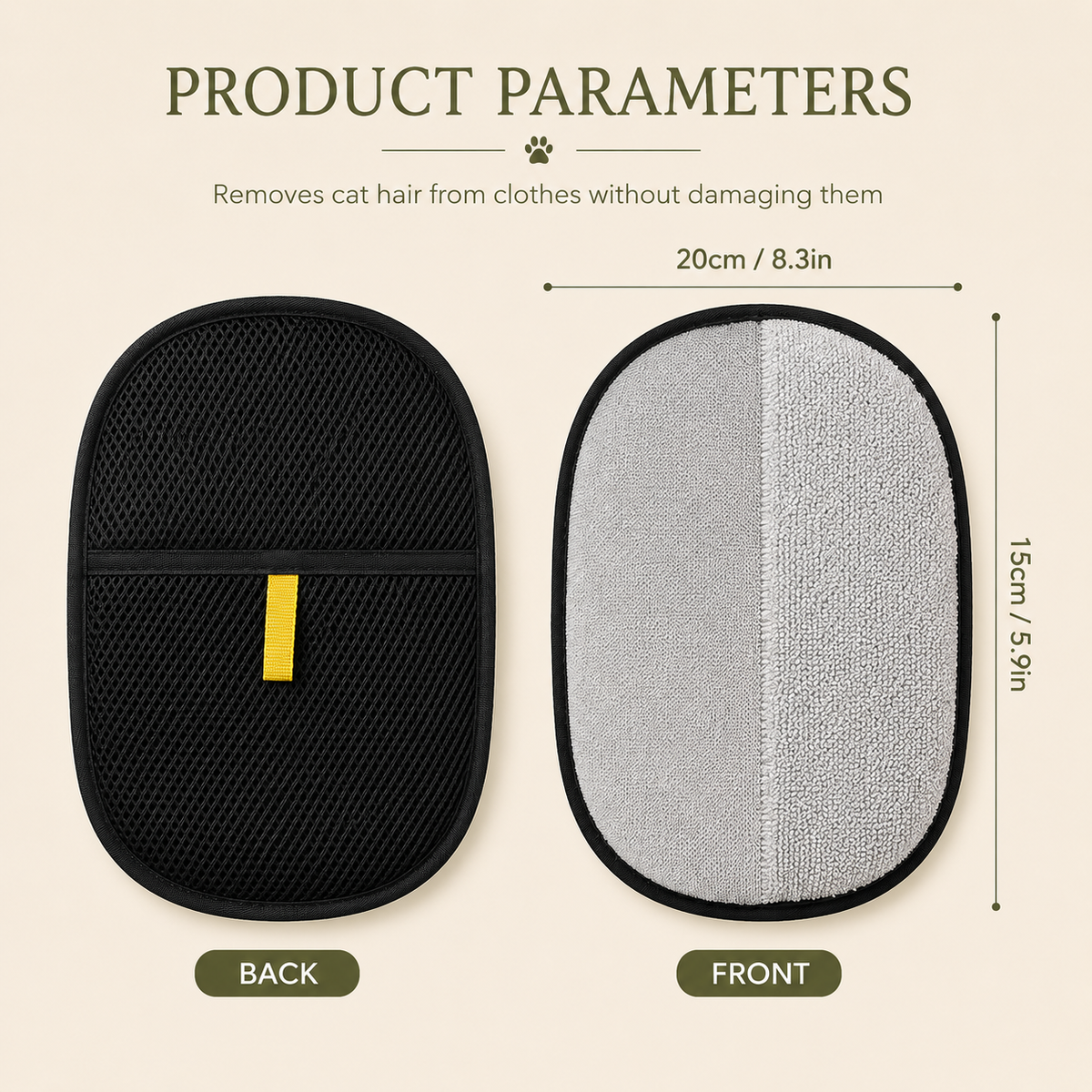 Pet Hair Remover Mitt