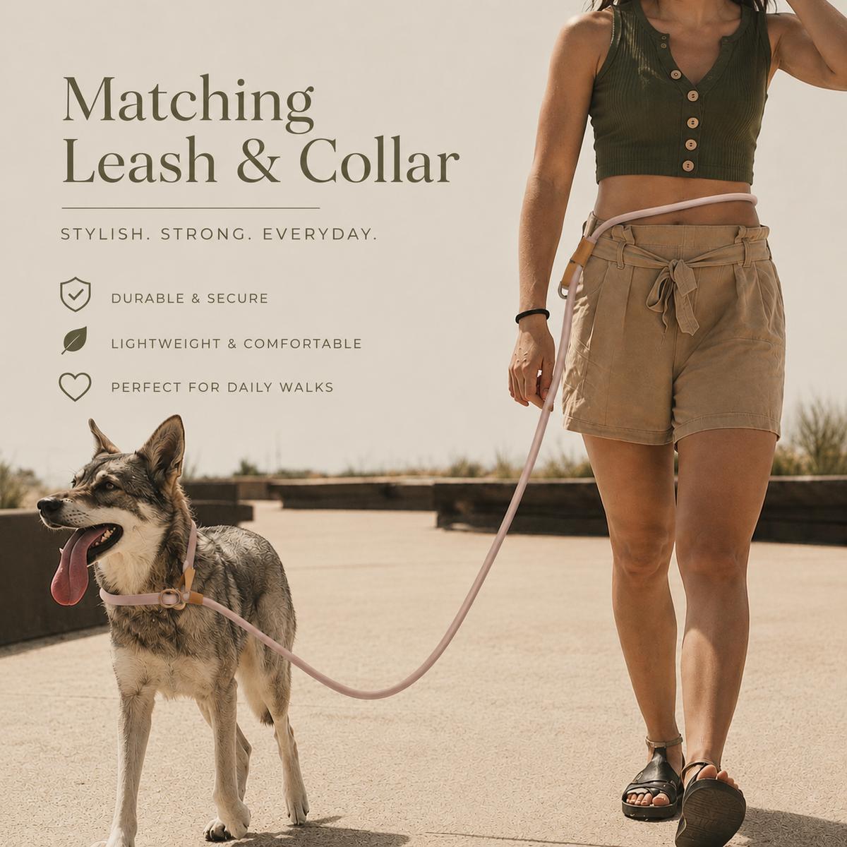 Adventure Rope Dog Leash&Collar
