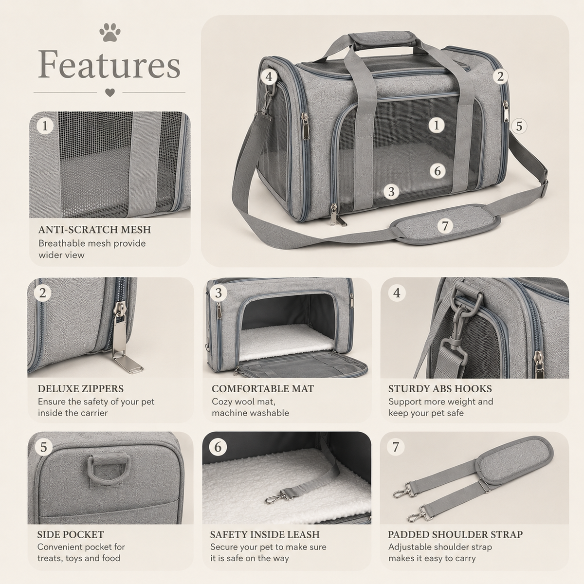 Pet Travel Carrier Bag